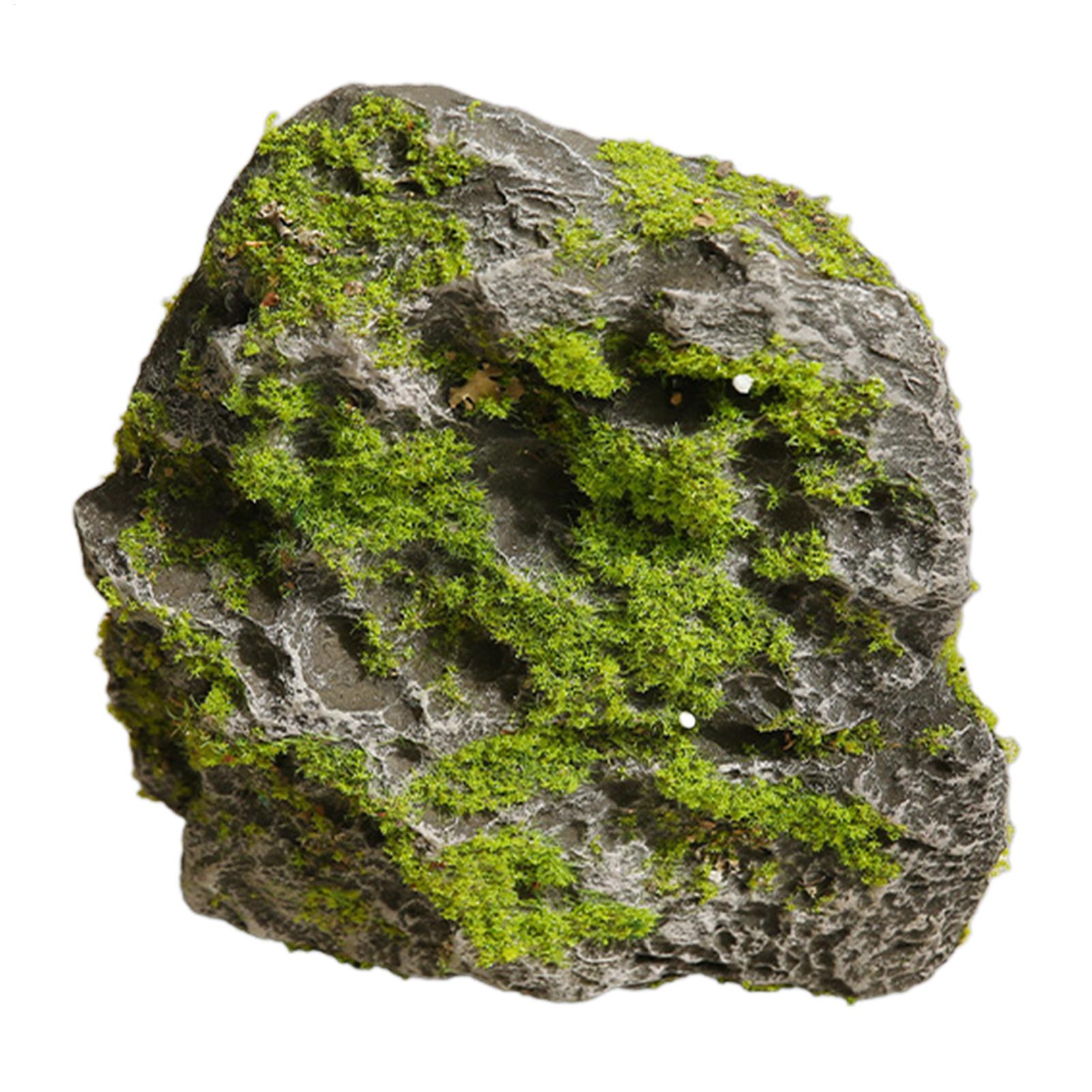 Aquarium Moss - Sahte Kaya Gerçekçi Yosunlu Taş Dekorasyonu